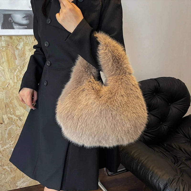 Faux Fur Plush Bag