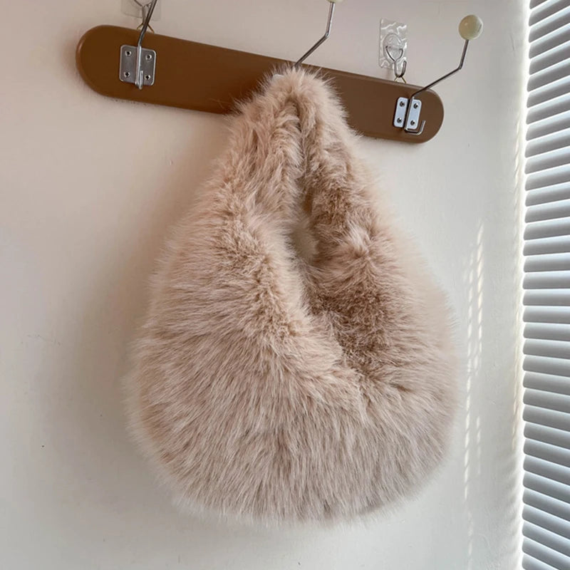 Faux Fur Plush Bag
