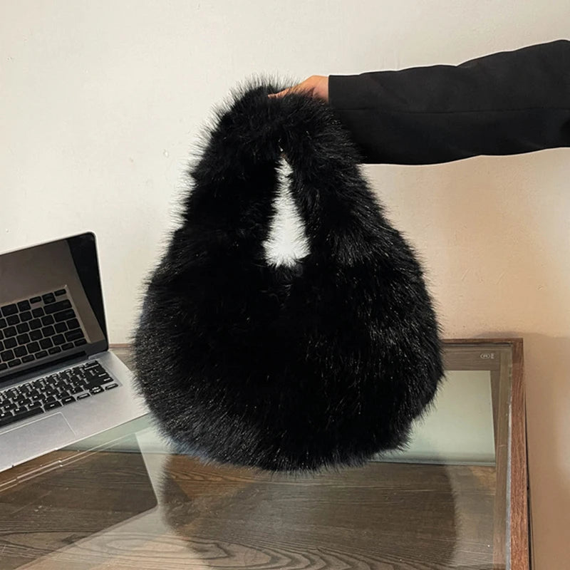 Faux Fur Plush Bag