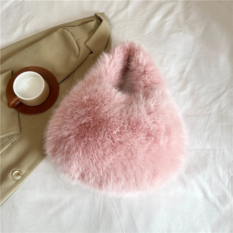Faux Fur Plush Bag