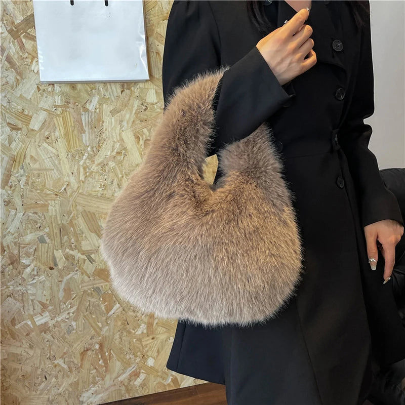 Faux Fur Plush Bag