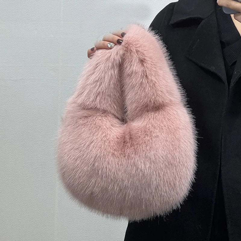 Faux Fur Plush Bag