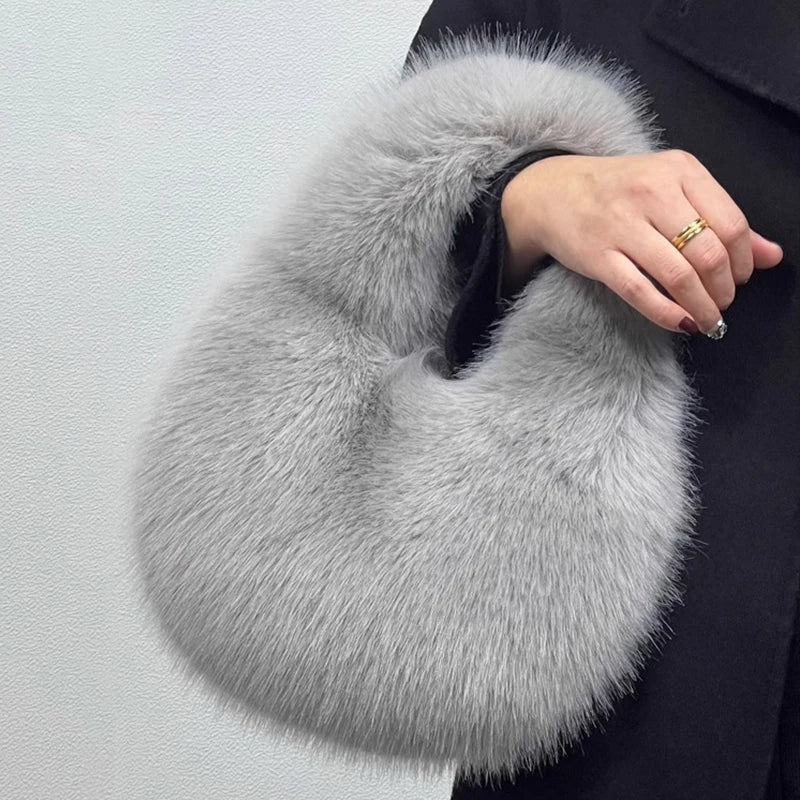 Faux Fur Plush Bag