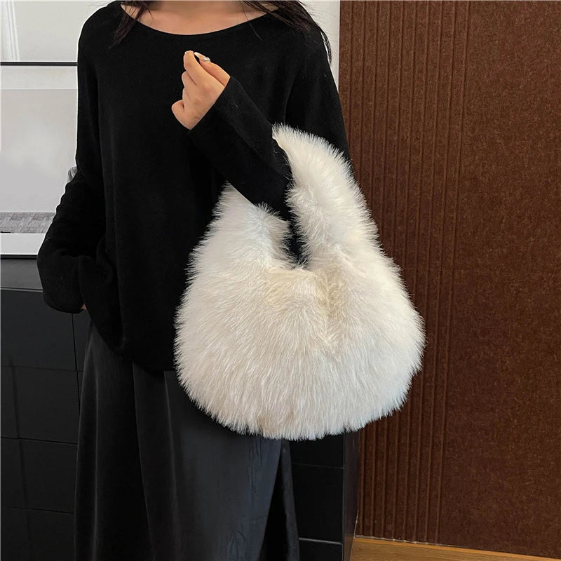 Faux Fur Plush Bag