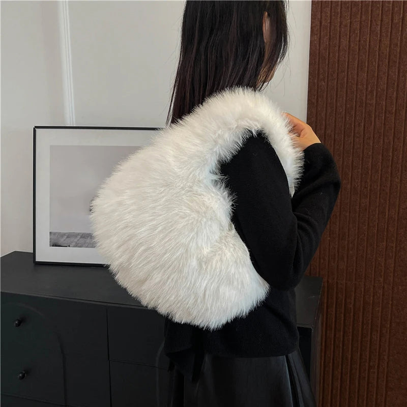 Faux Fur Plush Bag