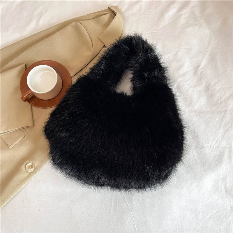 Faux Fur Plush Bag