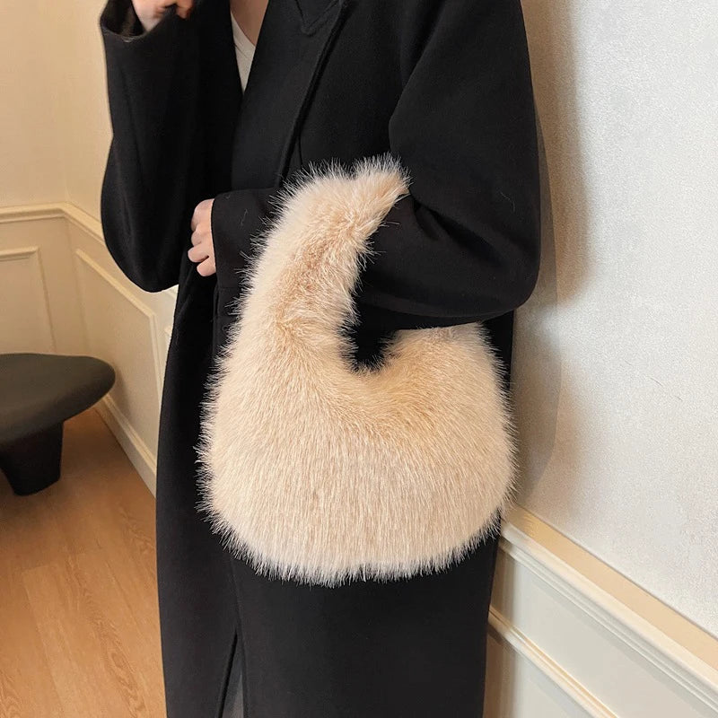 Faux Fur Plush Bag