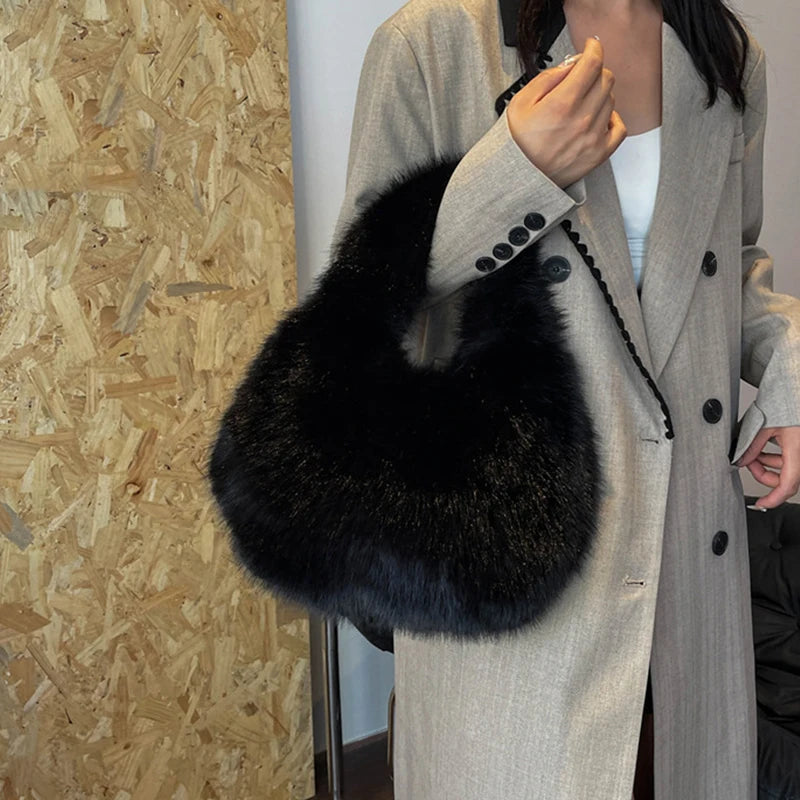 Faux Fur Plush Bag