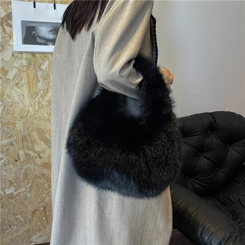 Faux Fur Plush Bag