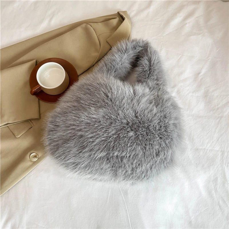 Faux Fur Plush Bag